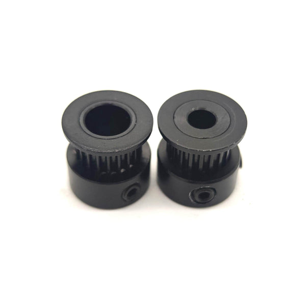 For Voron 3D Printer Black Anodized GT2 Pulleys 16, 20, 64 and 80 Teeth for 6/9mm Wide Belt