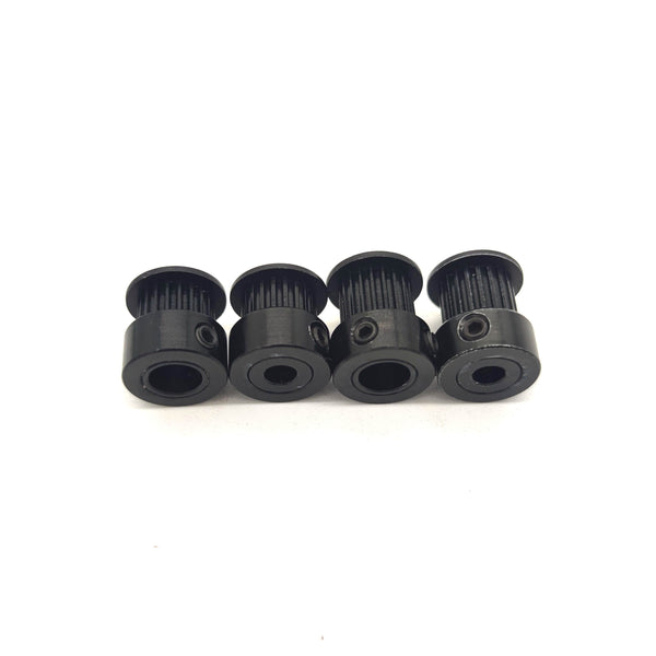 For Voron 3D Printer Black Anodized GT2 Pulleys 16, 20, 64 and 80 Teeth for 6/9mm Wide Belt