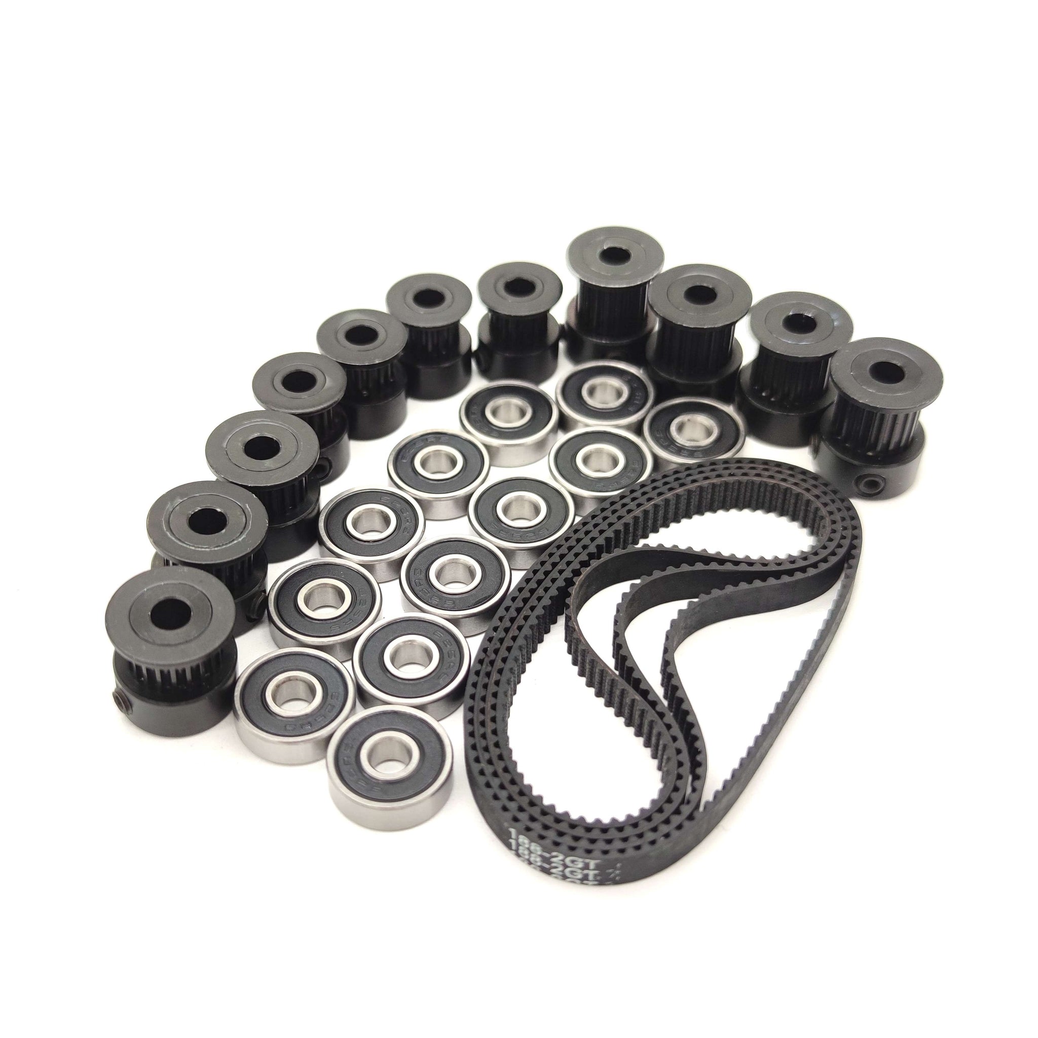 For VORON 2.4 3D Printer Motion Set GT2 Belts 16&20T Black Pulleys 625 2RS Ball Bearings