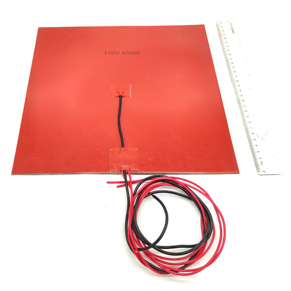 AC Square Silicone Heater Pad 300x300 with 3M for VORON 2.2/2.4 CoreXY 3D Printer 350 Build