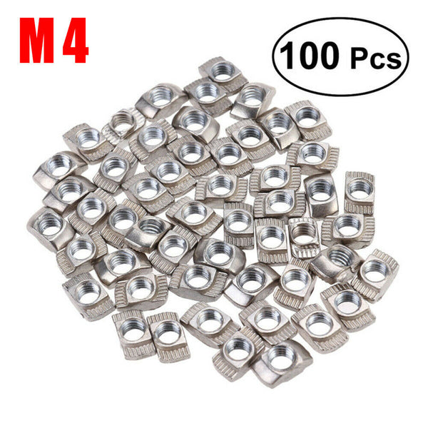 100pcs/lot M3/M4/M5 Post-assembly T-Nut for 2020/3030 Series T Slot Aluminum Profile